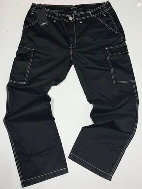 True Religion Premium Black Cargo Jeans NWT